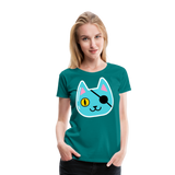 Pirate Cat | Women’s Premium T-Shirt - teal