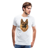 Abstract German Shepherd | Men's Premium T-Shirt - white