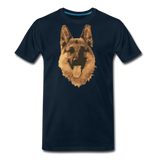 Abstract German Shepherd | Men's Premium T-Shirt - deep navy