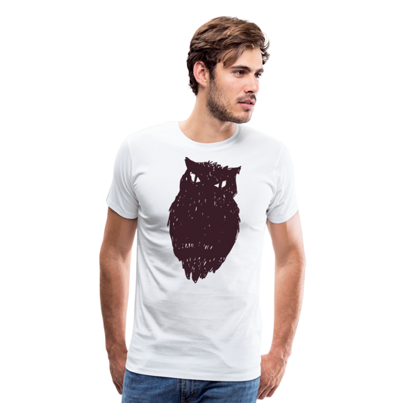 Abstract Owl | Men's Premium T-Shirt - white