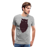 Abstract Owl | Men's Premium T-Shirt - heather gray