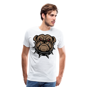 Bulldog V | Men's Premium T-Shirt - white