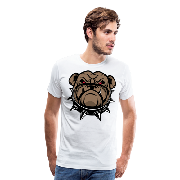 Bulldog V | Men's Premium T-Shirt - white