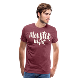 Monsters Night | Men's Premium T-Shirt - heather burgundy