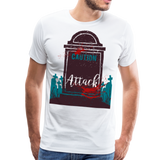 Caution: Attack | Men's Premium T-Shirt - white