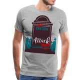 Caution: Attack | Men's Premium T-Shirt - heather gray