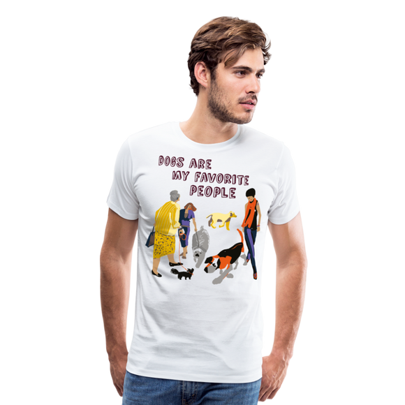 Dogs Are My Favorite People III | Men's Premium T-Shirt - white