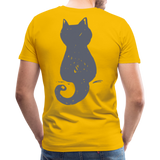 Cat On The Back | Men's Premium T-Shirt - sun yellow