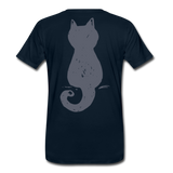 Cat On The Back | Men's Premium T-Shirt - deep navy