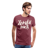 Zombie Party III | Men's Premium T-Shirt - heather burgundy