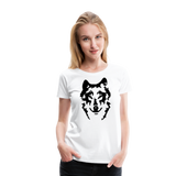 Wolf's Portrait | Women’s Premium T-Shirt - white