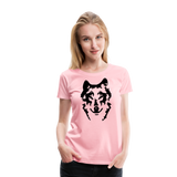 Wolf's Portrait | Women’s Premium T-Shirt - pink