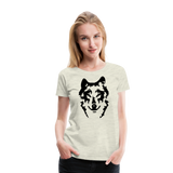 Wolf's Portrait | Women’s Premium T-Shirt - heather oatmeal