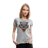 Angry Wolf | Women’s Premium T-Shirt - heather gray