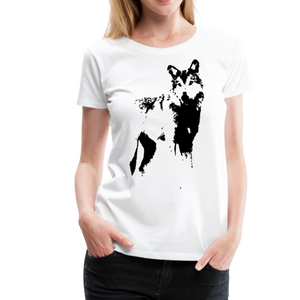 Vintage Wolf | Women’s Premium T-Shirt - white