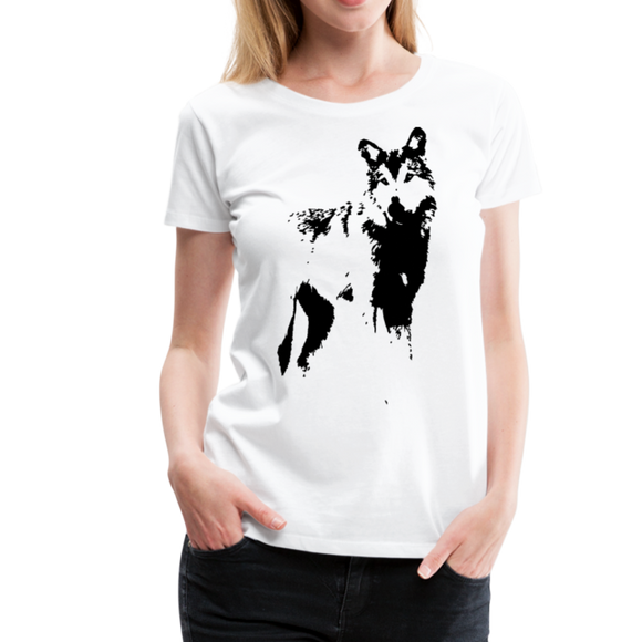 Vintage Wolf | Women’s Premium T-Shirt - white