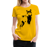 Vintage Wolf | Women’s Premium T-Shirt - sun yellow