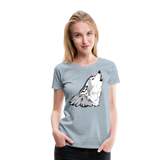 Howling Wolf | Women’s Premium T-Shirt - heather ice blue