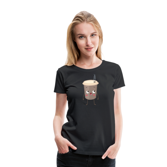 Coffee Emoji | Women’s Premium T-Shirt - black