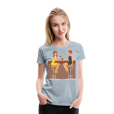 Friends/Sisters With Coffee | Women’s Premium T-Shirt - heather ice blue