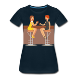 Friends/Sisters With Coffee | Women’s Premium T-Shirt - deep navy