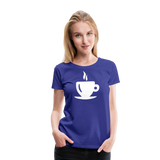 Coffee Cup Silhouette II | Women’s Premium T-Shirt - royal blue