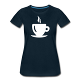 Coffee Cup Silhouette II | Women’s Premium T-Shirt - deep navy