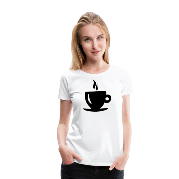 Coffee Cup Silhouette I | Women’s Premium T-Shirt - white