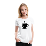 Coffee Cup Silhouette I | Women’s Premium T-Shirt - white