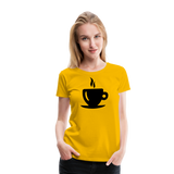 Coffee Cup Silhouette I | Women’s Premium T-Shirt - sun yellow