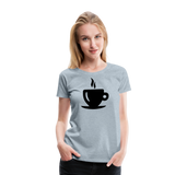 Coffee Cup Silhouette I | Women’s Premium T-Shirt - heather ice blue