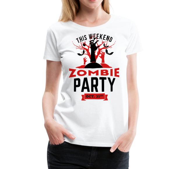 Zombie Party | Women’s Premium T-Shirt - white