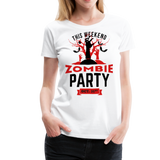 Zombie Party | Women’s Premium T-Shirt - white