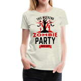 Zombie Party | Women’s Premium T-Shirt - heather oatmeal