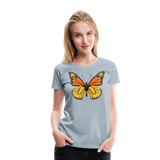 Monarch Butterfly | Women’s Premium T-Shirt - heather ice blue