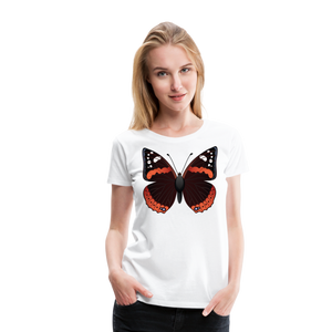 Red Admiral Butterfly | Women’s Premium T-Shirt - white