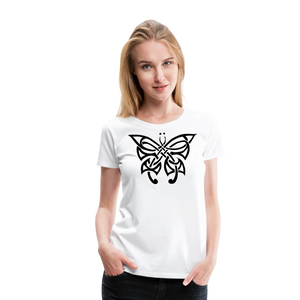 Tribal Butterfly | Women’s Premium T-Shirt - white