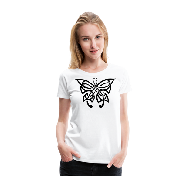 Tribal Butterfly | Women’s Premium T-Shirt - white