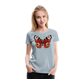 European Peacock Butterfly | Women’s Premium T-Shirt - heather ice blue