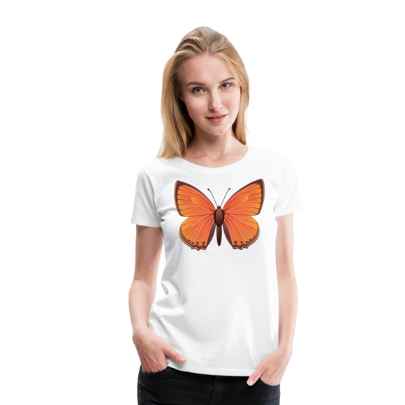 Scarce Copper Butterfly | Women’s Premium T-Shirt - white