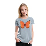 Scarce Copper Butterfly | Women’s Premium T-Shirt - heather ice blue