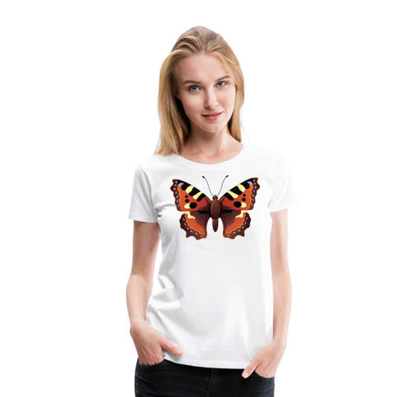 Small Tortoiseshell Butterfly | Women’s Premium T-Shirt - white