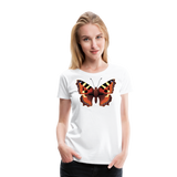 Small Tortoiseshell Butterfly | Women’s Premium T-Shirt - white