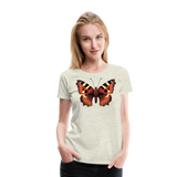 Small Tortoiseshell Butterfly | Women’s Premium T-Shirt - heather oatmeal