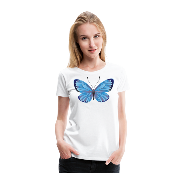 Idas Blue Butterfly | Women’s Premium T-Shirt - white