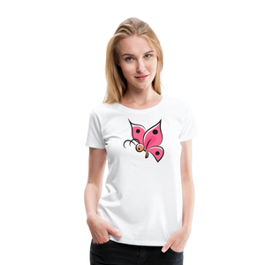 Pink Butterfly | Women's T-Shirt - white