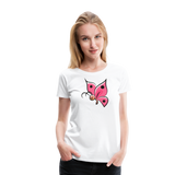 Pink Butterfly | Women's T-Shirt - white