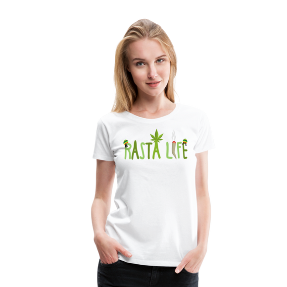 Rasta Life | Women’s Premium T-Shirt - white