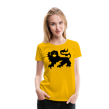 Lion Silhouette II | Women’s Premium T-Shirt - sun yellow