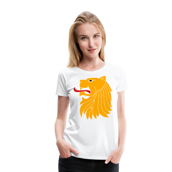 Lion's Head II | Women’s Premium T-Shirt - white